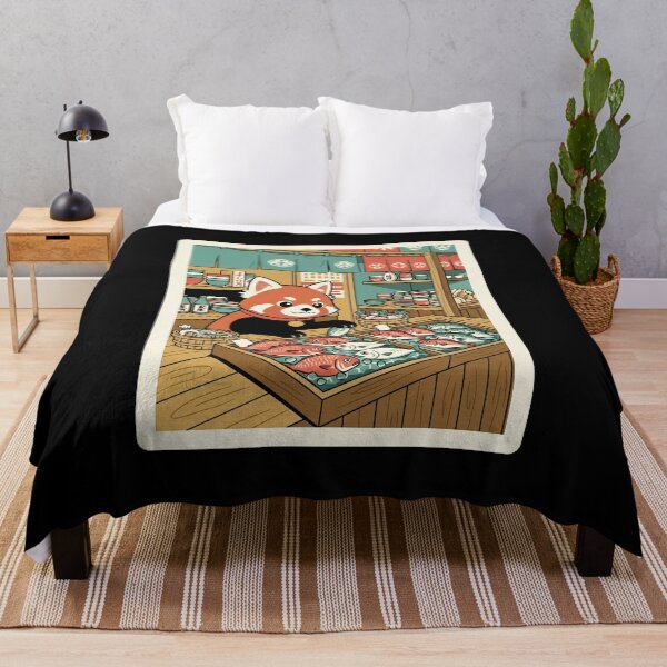 Item preview, Red Panda Sushi Chef Cute Japanese Market Illustration designed and sold by JordynLadukeg65.