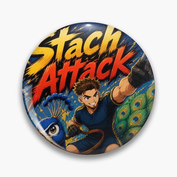 Artikelvorschau, Stach Attack Anime Peacock Rider – Auffälliges T-Shirt- und Aufkleberdesign im Fantasy-Sport-Stil entworfen und verkauft von Final Whistle Art.