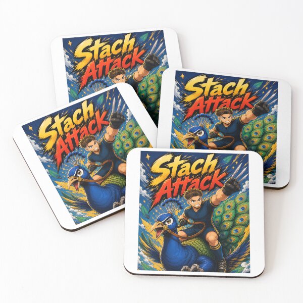 Item preview, Stach Attack Anime Peacock Rider – Bold Fantasy Sports Style T-Shirt & Sticker Design designed and sold by Final Whistle Art.