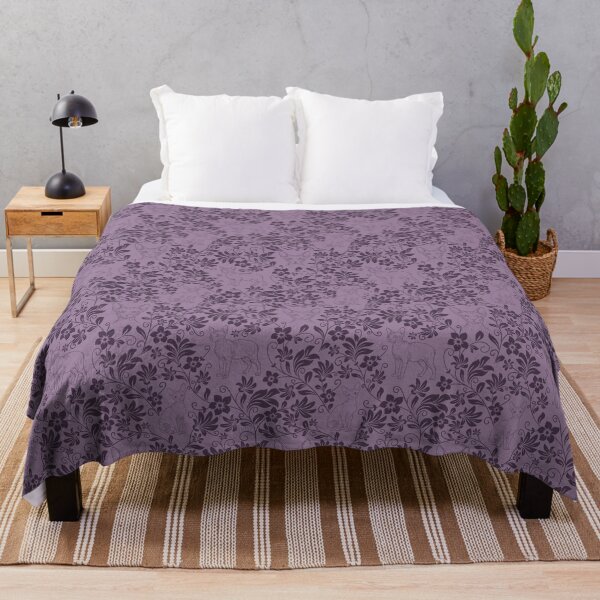 Item preview, Sphynx Cat Floral Pattern | Hairless Cat Aesthetic Design in Purple designed and sold by WildLakePatterns.