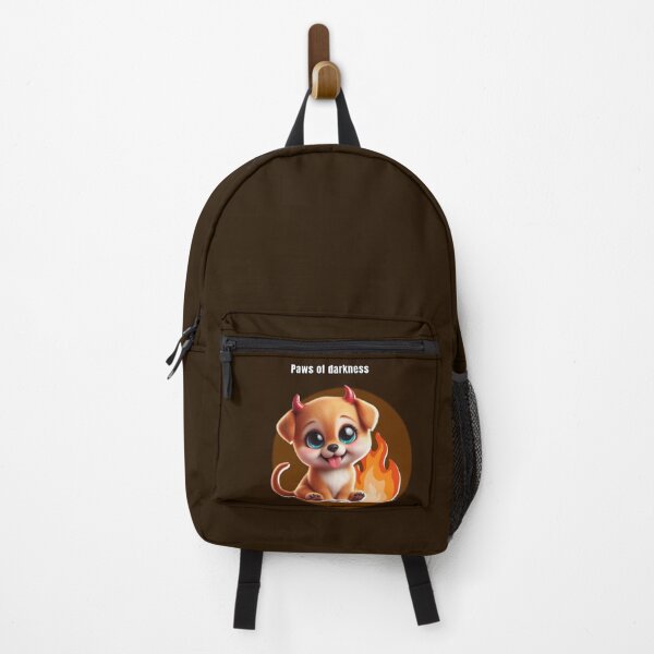 Item preview, Paws of Darkness – Fire Glow Dog on Black Background Aesthetic Design designed and sold by lunadesignsmoon.