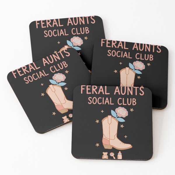 Item preview, Gender Reveal Feral Aunts Social Club Baby Shower designed and sold by LuminOrb.