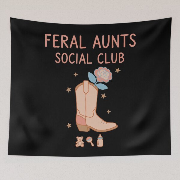 Item preview, Gender Reveal Feral Aunts Social Club Baby Shower designed and sold by LuminOrb.
