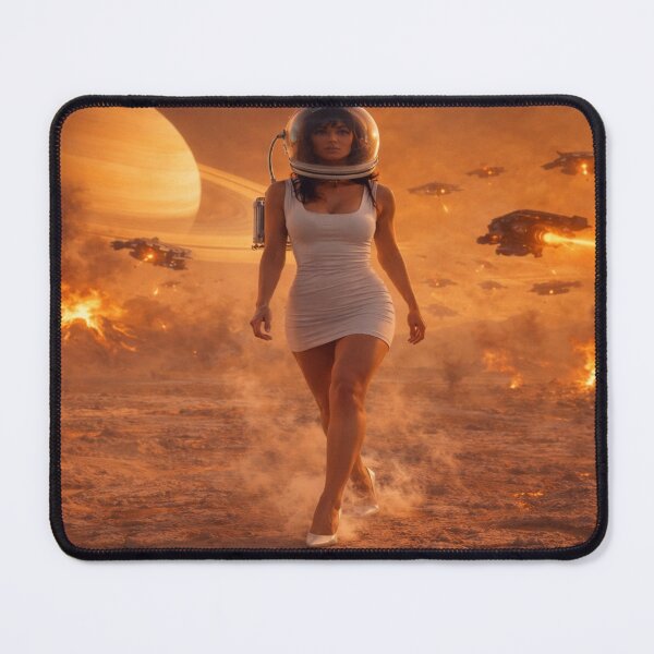 Item preview, Elegant Figure on a Burning Alien World designed and sold by SkirtOnTheMoon.
