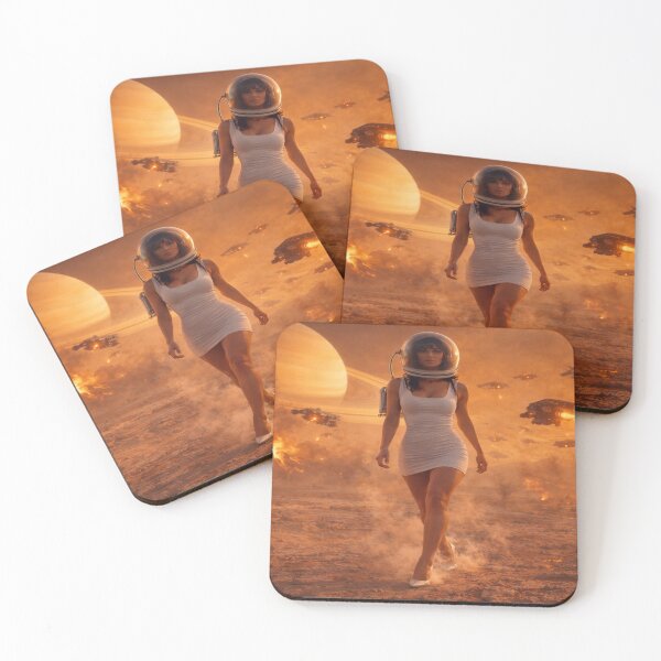 Item preview, Elegant Figure on a Burning Alien World designed and sold by SkirtOnTheMoon.