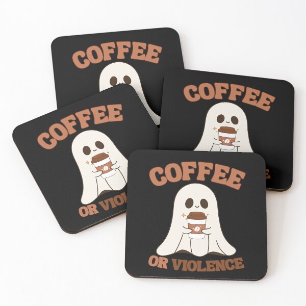 Item preview, coffee or violence simple classic design designed and sold by OldSkullDesigns.