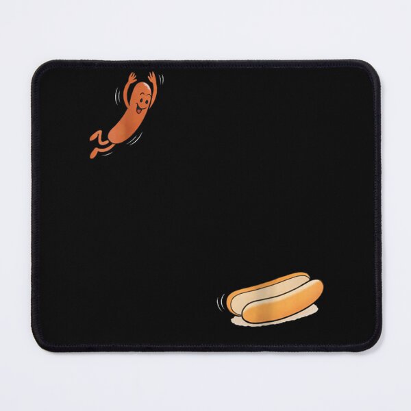 Item preview, Funny Hot Dog Jumping Into Bun designed and sold by ZalcArtStore.