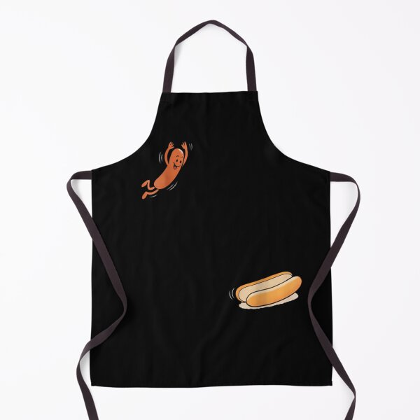 Item preview, Funny Hot Dog Jumping Into Bun designed and sold by ZalcArtStore.
