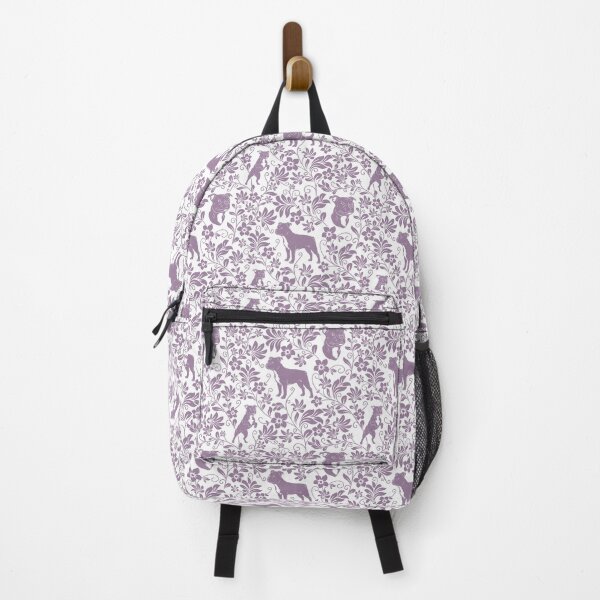 Item preview, Staffordshire Bull Terrier Floral Pattern | Cute Staffy Dog Design in Lavender designed and sold by WildLakePatterns.