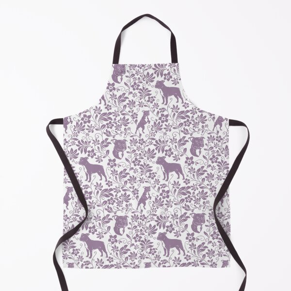 Item preview, Staffordshire Bull Terrier Floral Pattern | Cute Staffy Dog Design in Lavender designed and sold by WildLakePatterns.