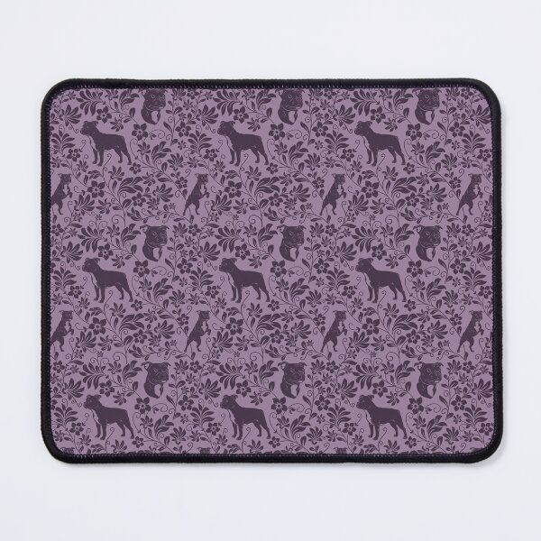 Item preview, Staffordshire Bull Terrier Floral Pattern | Cute Staffy Dog Design in Purple designed and sold by WildLakePatterns.