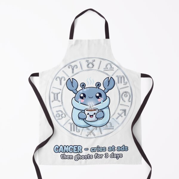 Item preview, Cancer Cries At Ads Then Ghosts Funny Zodiac Sticker designed and sold by Zodiac Celestial Art.