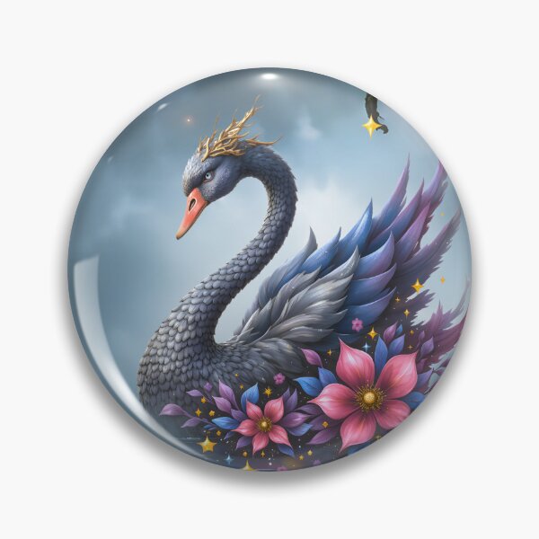 Item preview, Crowned Moon Swan – Guardian of the Silent Lake designed and sold by nicky2342.