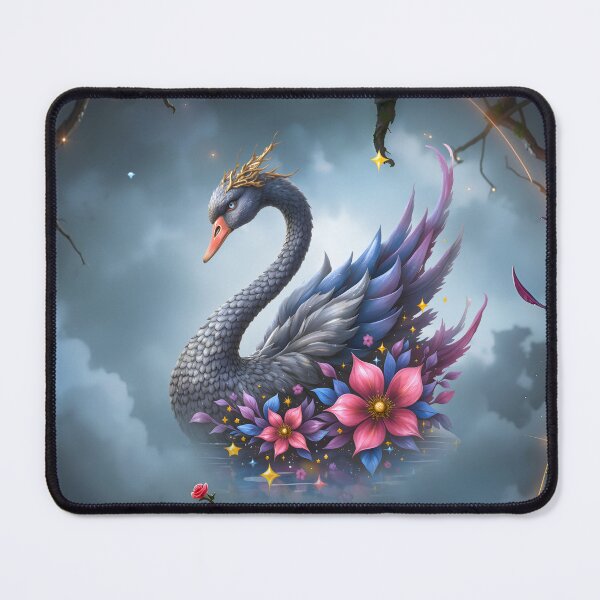 Item preview, Crowned Moon Swan – Guardian of the Silent Lake designed and sold by nicky2342.