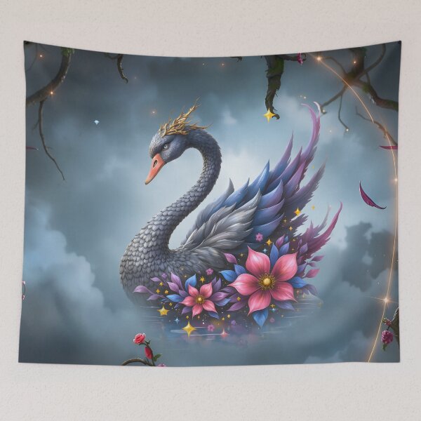Item preview, Crowned Moon Swan – Guardian of the Silent Lake designed and sold by nicky2342.