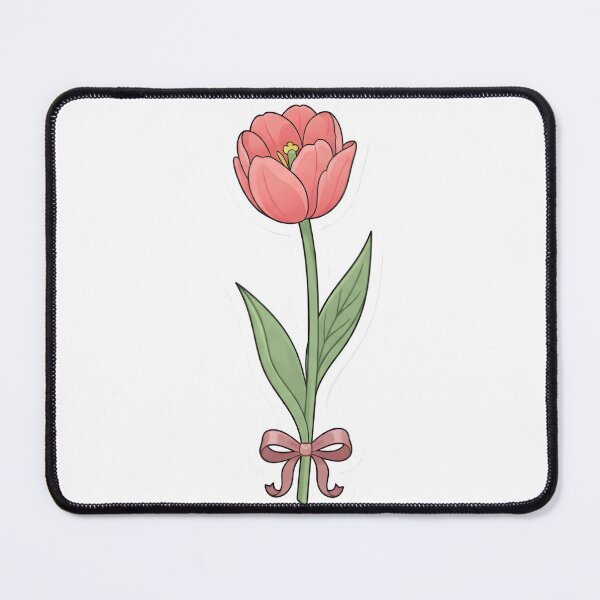 Item preview, pink tulip satin ribbon bow spring designed and sold by Byte-shirt.
