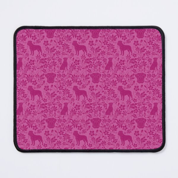 Item preview, Bullmastiff Floral Pattern | Strong Dog Botanical Aesthetic in Pink designed and sold by WildLakePatterns.