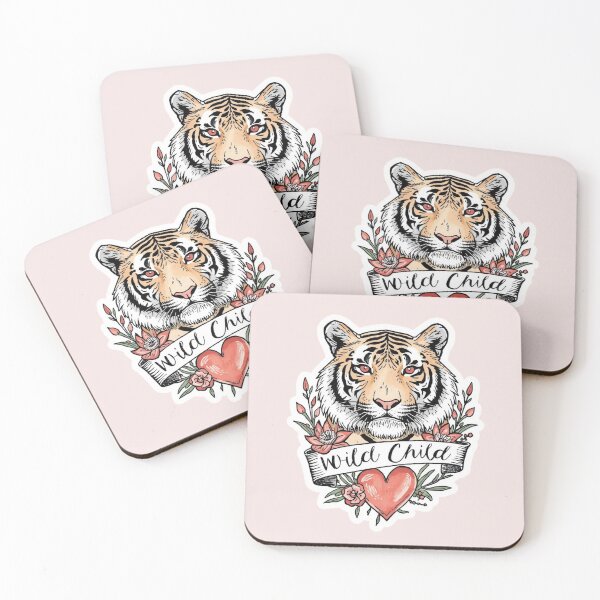 Item preview, Wild Child, Tiger and Love Heart  designed and sold by PamLeeDesign.