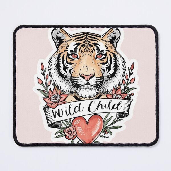 Item preview, Wild Child, Tiger and Love Heart designed and sold by PamLeeDesign.