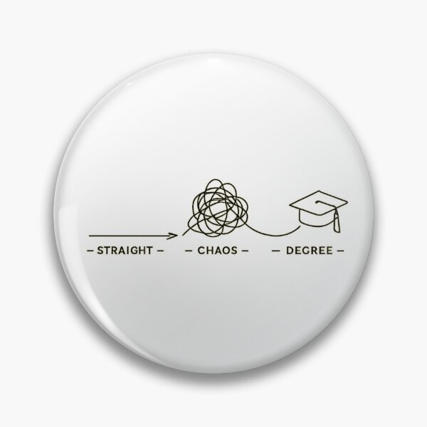 Item preview, Straight to Chaos to Degree Funny Graduation Minimal Line Art Design designed and sold by Line-Mood1⭐️⭐️⭐️⭐️⭐️.