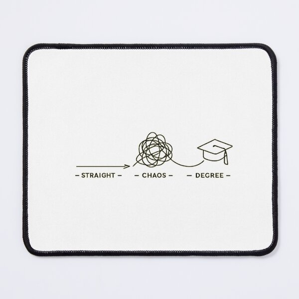 Item preview, Straight to Chaos to Degree Funny Graduation Minimal Line Art Design designed and sold by Final Chance Designs⭐️⭐️⭐️⭐️⭐️.