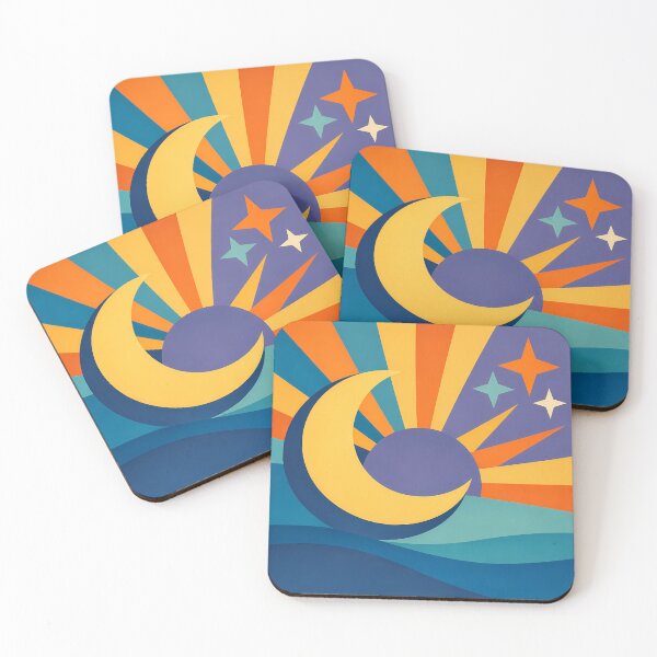 Item preview, Celestial Crescent Moon and Starburst Rays designed and sold by InkSmithery.