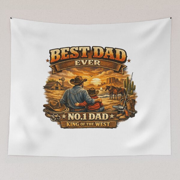 Item preview, Best dad ever -  cowboy edition no.1 dad designed and sold by Teacuppupdesign.