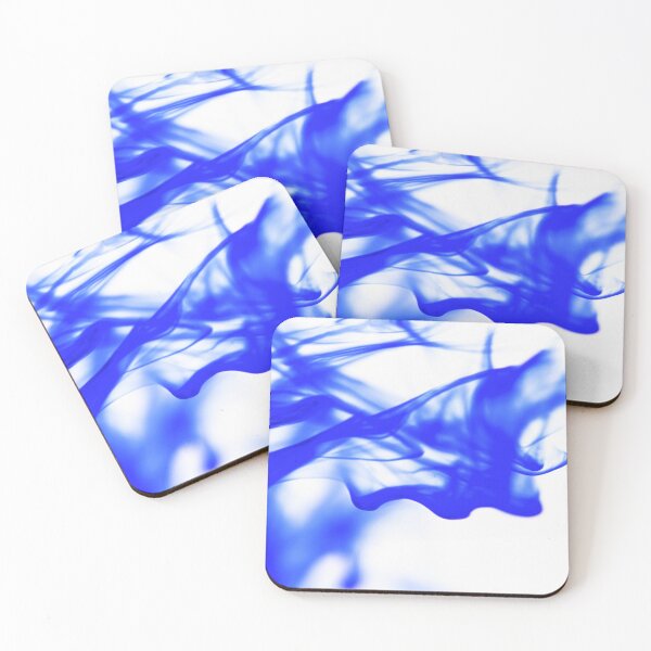 Item preview, Blue and white watercolor bubbles and flows bright modern art designed and sold by TanalyFlowers.