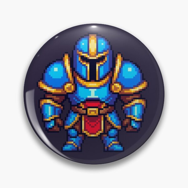 Item preview, Pixel Knight in Blue Heavy Armor designed and sold by ChaosNest.