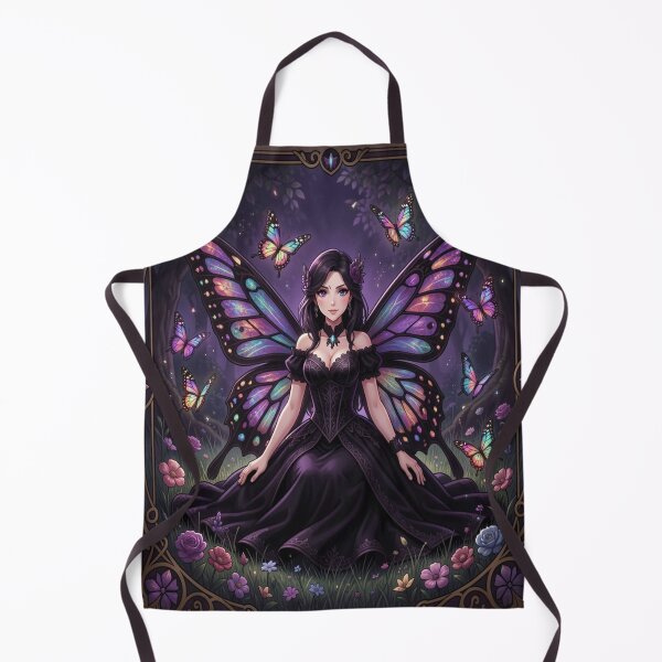 Item preview, Gothic Butterfly Fairy in a mystical forest scene full of light, magic and delicate fantasy energy designed and sold by FotoworldEdel.