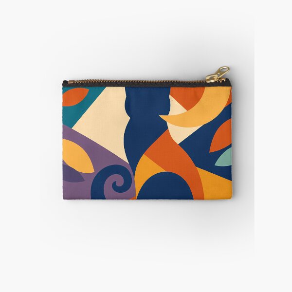 Item preview, Colour Block Night Cat with Crescent Moon designed and sold by InkSmithery.