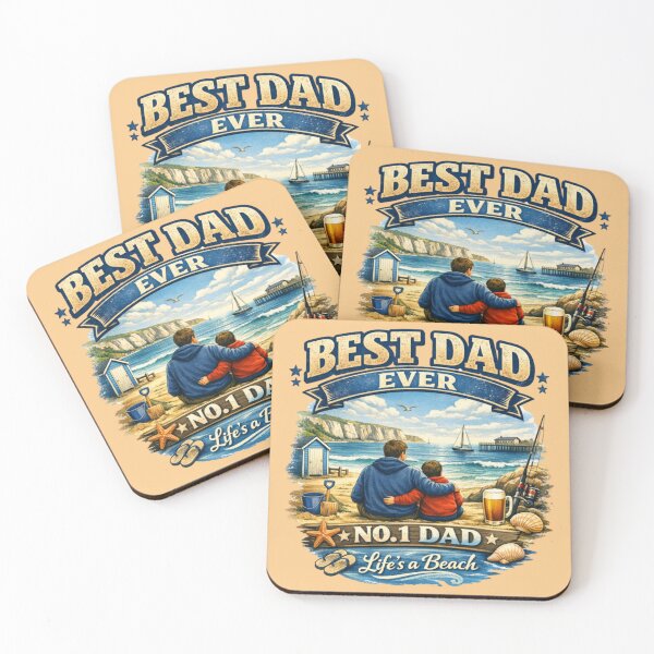 Item preview, Best dad ever beach edition designed and sold by Teacuppupdesign.