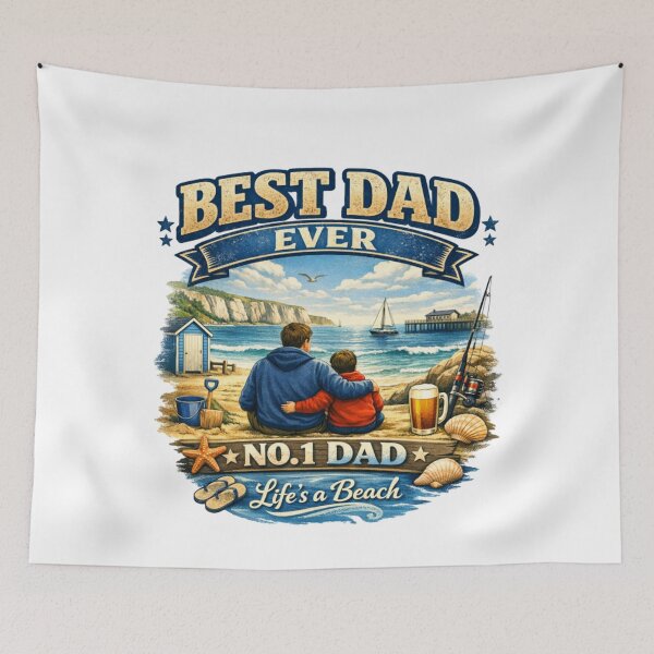 Item preview, Best dad ever beach edition designed and sold by Teacuppupdesign.