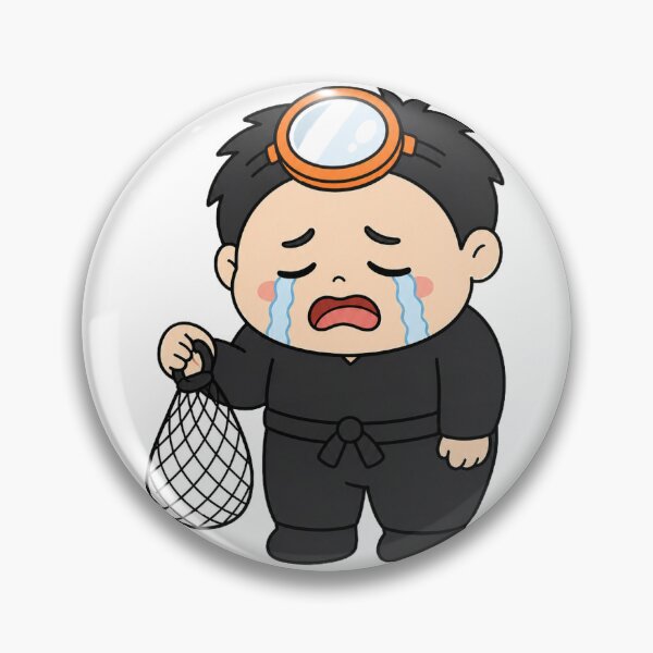 Item preview, KOREA HAENAM - Cute Chibi Character Sad Crying Empty Net Sticker designed and sold by KOREA-HAENAM.
