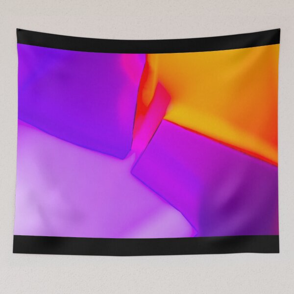 Item preview, Vibrant Contrast - Abstract Purple and Orange Geometric Fusion Art designed and sold by AbulailArt.