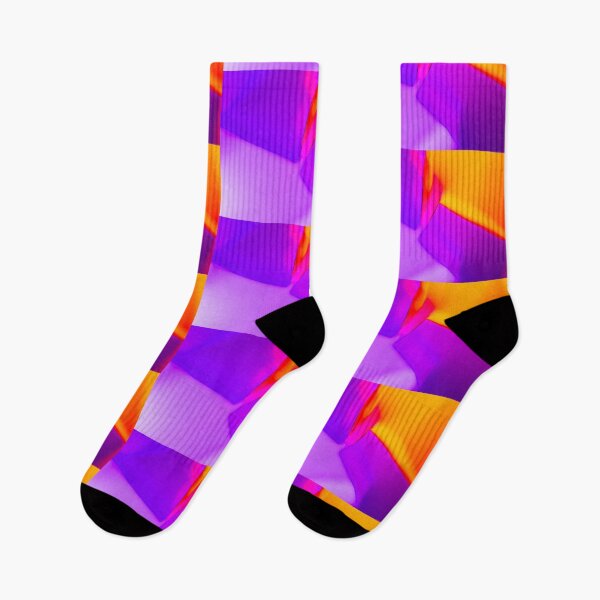 Item preview, Vibrant Contrast - Abstract Purple and Orange Geometric Fusion Art designed and sold by AbulailArt.