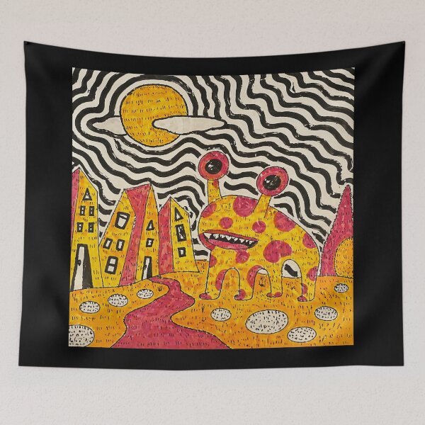 Item preview, Funny Alien Monster Psychedelic  designed and sold by Modaozushi216.
