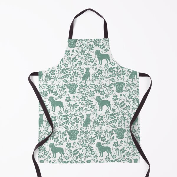Item preview, Bullmastiff Floral Pattern | Strong Dog Botanical Aesthetic in Teal designed and sold by WildLakePatterns.