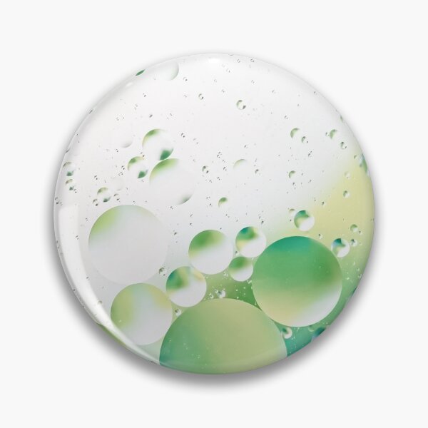 Item preview, Green and white watercolor bubbles, water drops pale modern art designed and sold by TanalyFlowers.