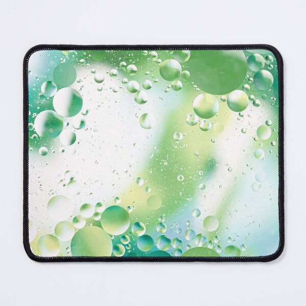 Item preview, Green and white watercolor bubbles, water drops pale modern art designed and sold by TanalyFlowers.