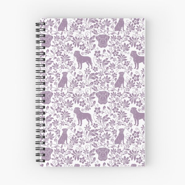 Item preview, Bullmastiff Floral Pattern | Strong Dog Botanical Aesthetic in Lavender designed and sold by WildLakePatterns.