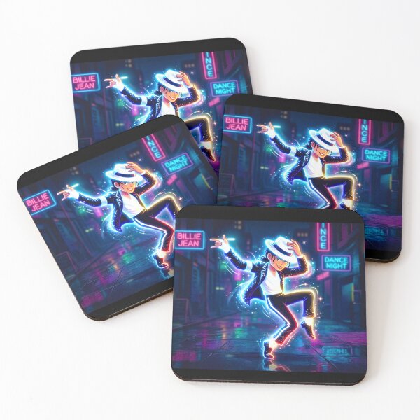 Item preview, Billie Jean Neon Glow Dance King Art designed and sold by ExploreAura Studio.
