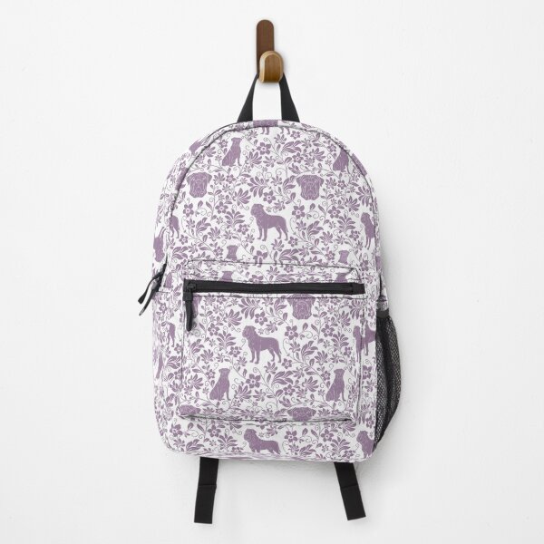 Item preview, Bullmastiff Floral Pattern | Strong Dog Botanical Aesthetic in Lavender designed and sold by WildLakePatterns.