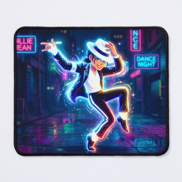 Item preview, Billie Jean Neon Glow Dance King Art designed and sold by ExploreAura Studio.