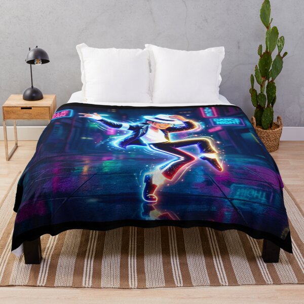 Item preview, Billie Jean Neon Glow Dance King Art designed and sold by ExploreAura Studio.