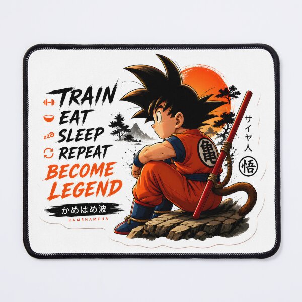 Item preview, Train Eat Sleep Repeat – Anime Motivation Sticker designed and sold by MrZillaStore.