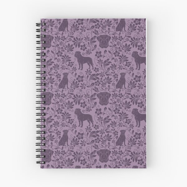 Item preview, Bullmastiff Floral Pattern | Strong Dog Botanical Aesthetic in Purple designed and sold by WildLakePatterns.