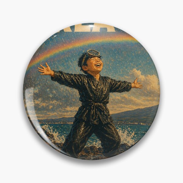 Item preview, KOREA HAENAM - Young Boy Rainbow Joy Jeju Island Retro Vintage Poster designed and sold by KOREA-HAENAM.