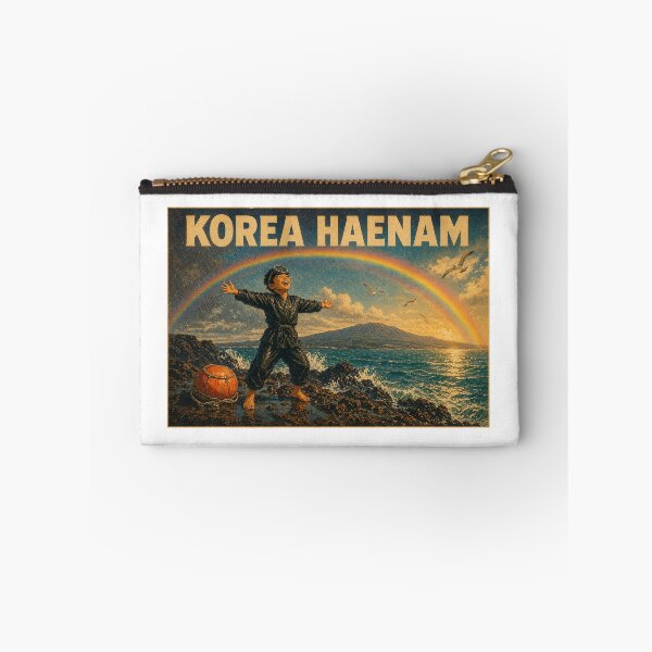 Item preview, KOREA HAENAM - Young Boy Rainbow Joy Jeju Island Retro Vintage Poster designed and sold by KOREA-HAENAM.