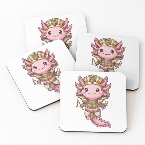 Item preview, Cute Egyptian Pharaoh Pink Axolotl designed and sold by Ella_Sketch.